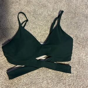 Size 8 Lululemon green strappy sports bra